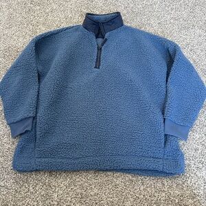 Aerie Navy Zip-Up Sweater